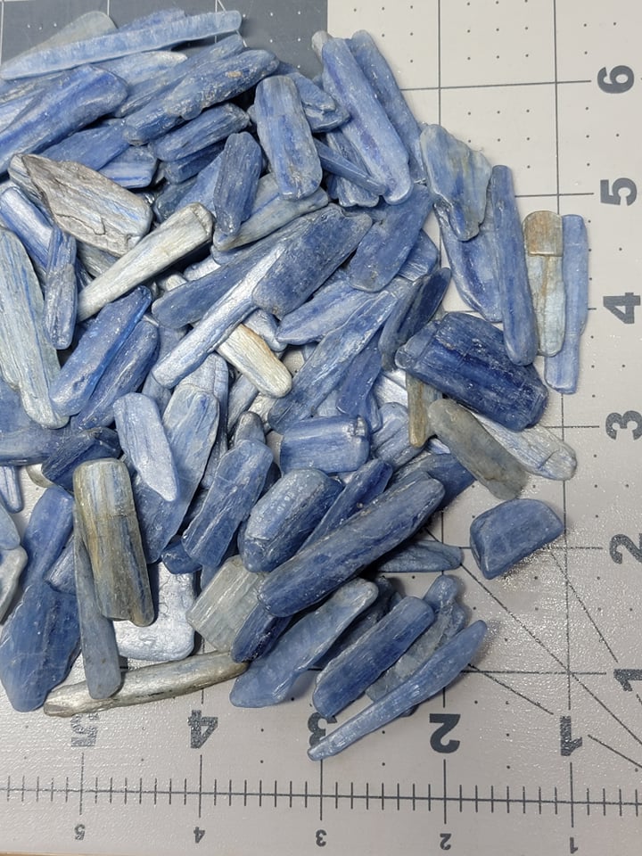 Blue Kyanite Blade One Crystal (Small) Natural, Wire Wrapping, Crystal Grid Making. 1255 (Approx.. 1" - 2 1/2")