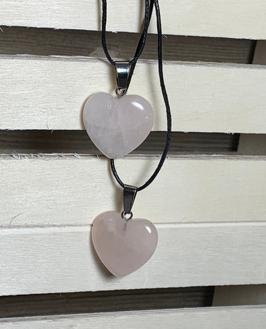 Rose Quartz Heart Necklace 1110