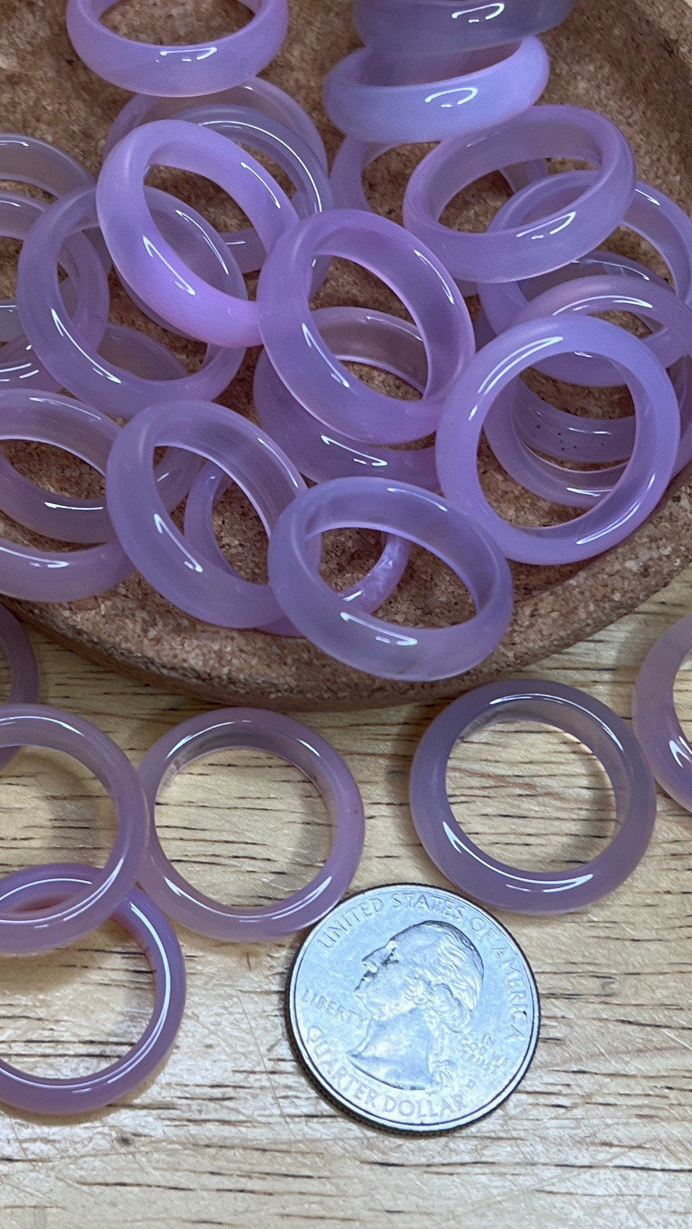 Light Purple Agate Ring RNG-0031 Size 7