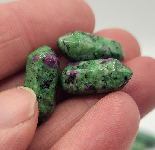 Ruby in Zoisite Double Terminated Crystal Point (Approx. 3/4") T-0029