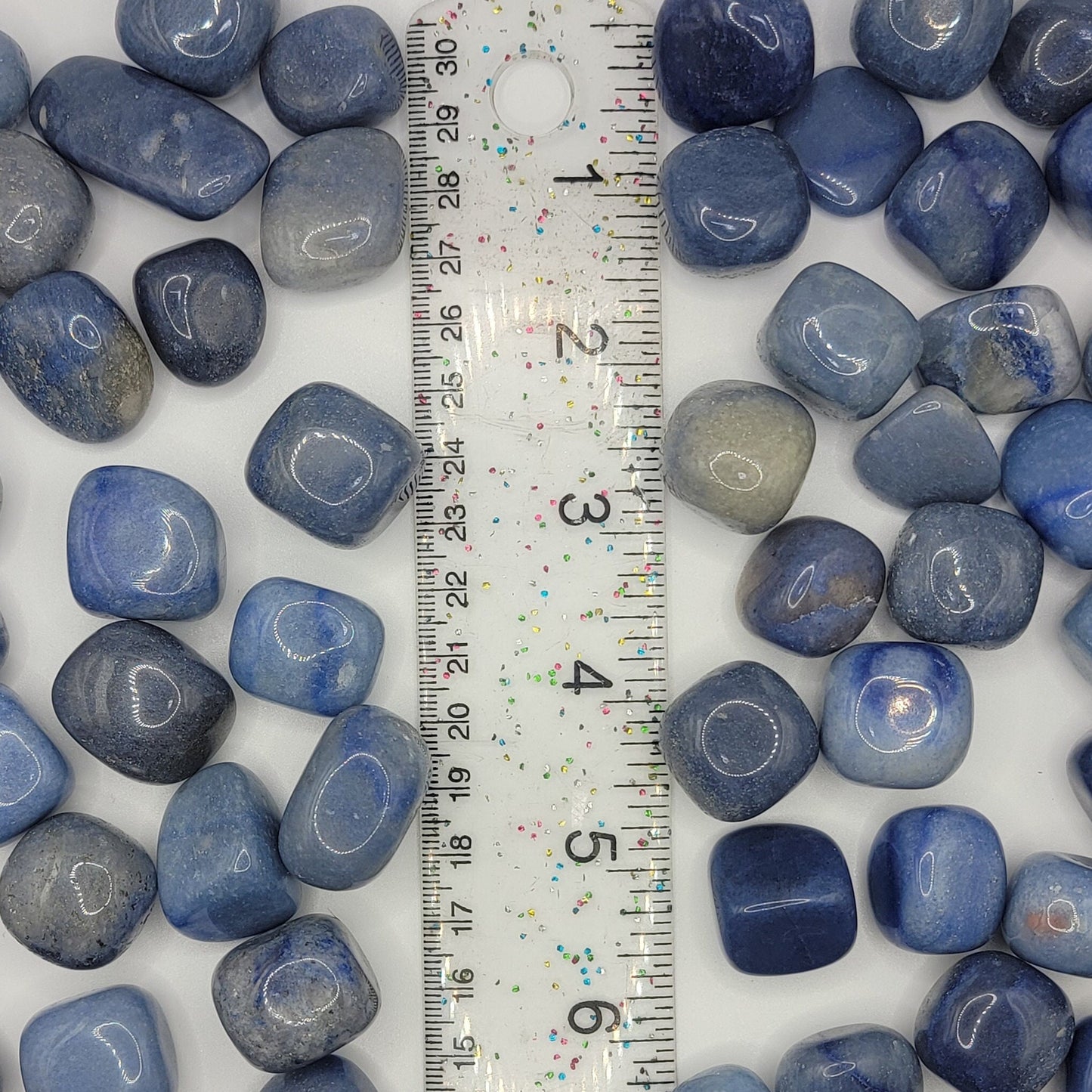 Blue Aventurine Tumbled Stone, Polished (Approx. 3/4" - 1"), for Wire Wrapping or Crystal Grid Supply BIN-1293