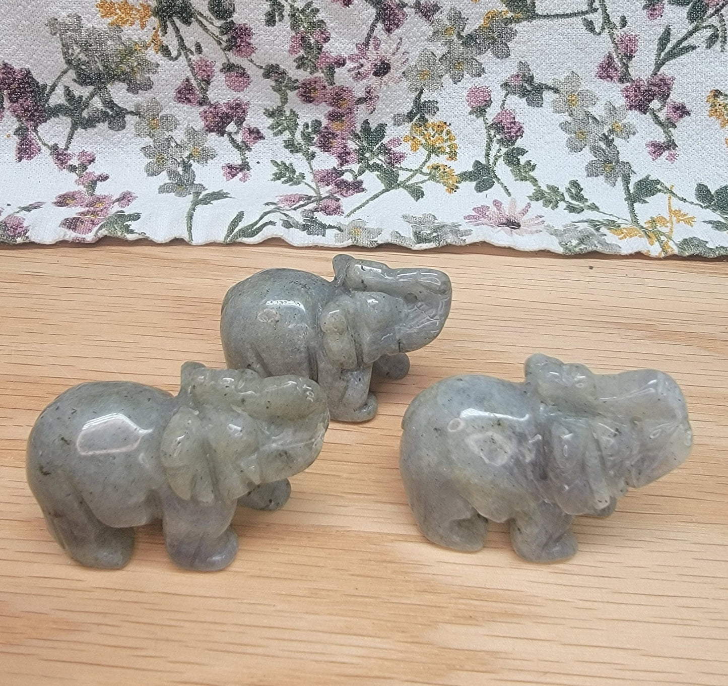 Labradorite Carved Elephant (Approx. 2") 0179