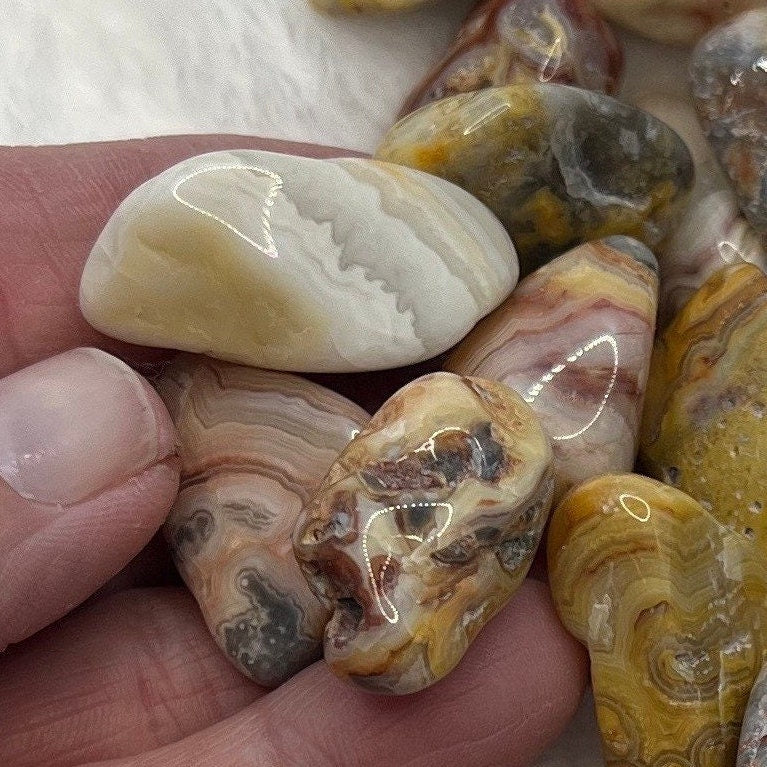 Crazy Lace Agate Tumbled Stone 0597 (Approx. 1”- 1 1/4”)