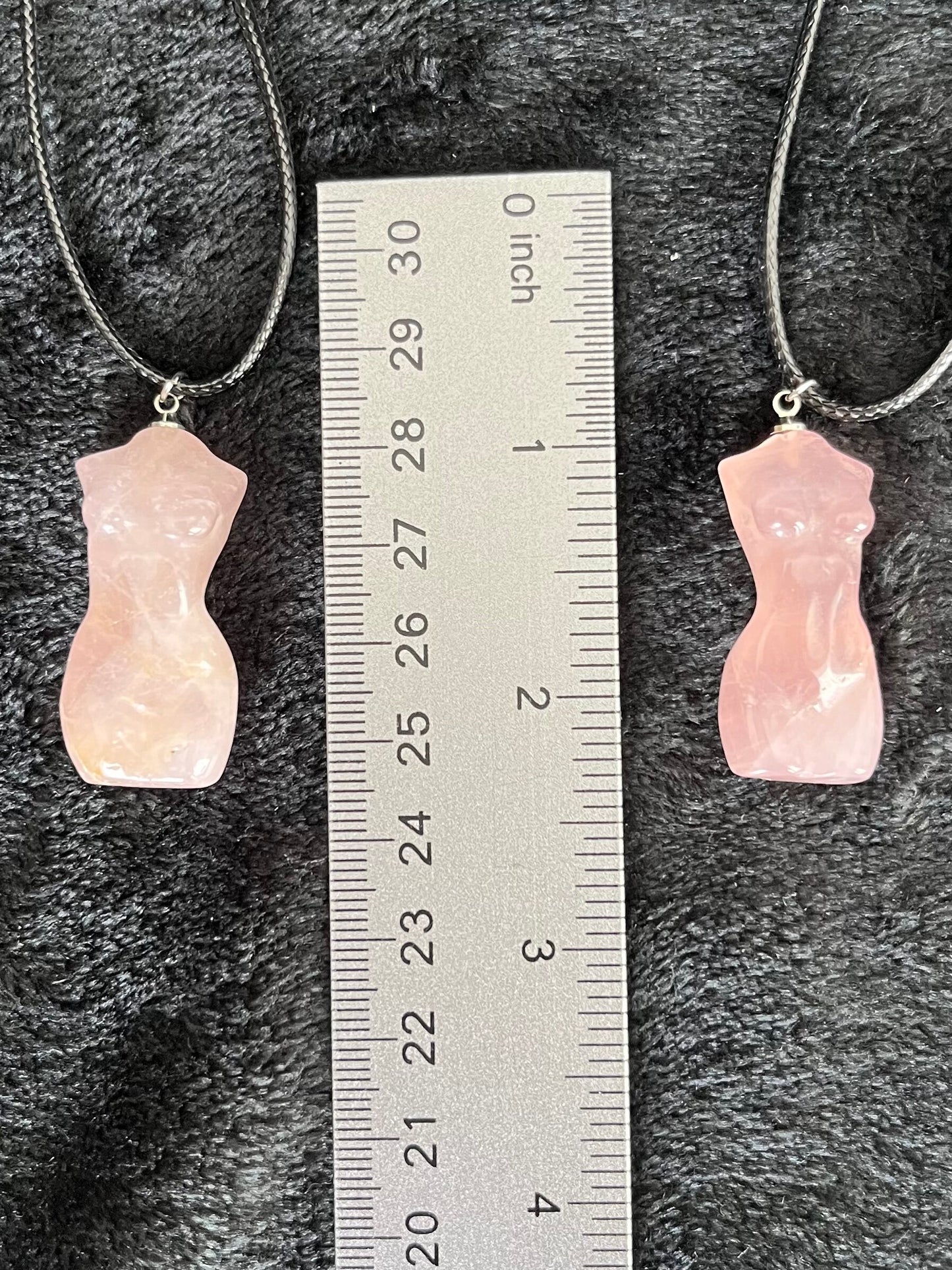 Rose Quartz Bodice Necklace (Approx. 1 1/2” pendant) 1159