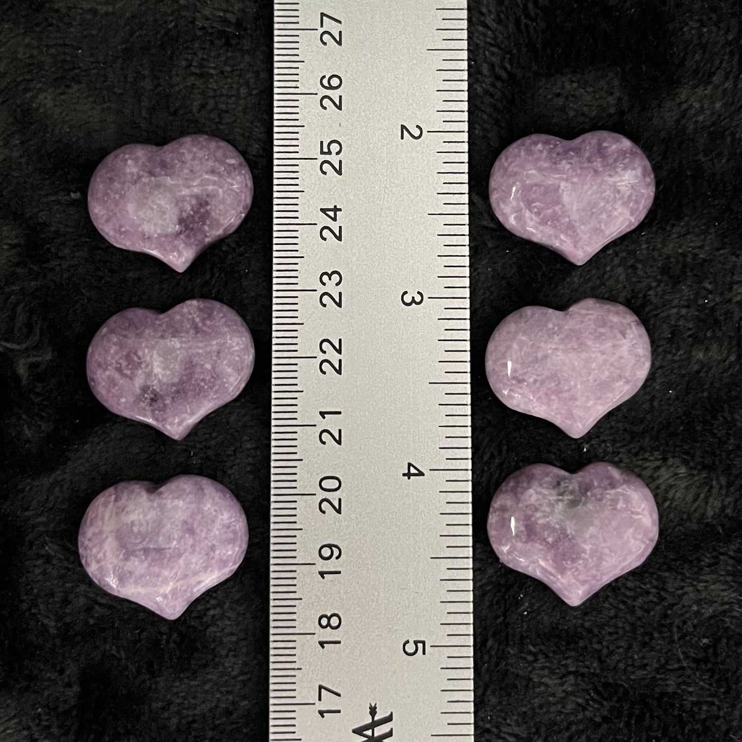Lepidolite Puffy Heart (Approx. 3/4”x1”) 0535-D