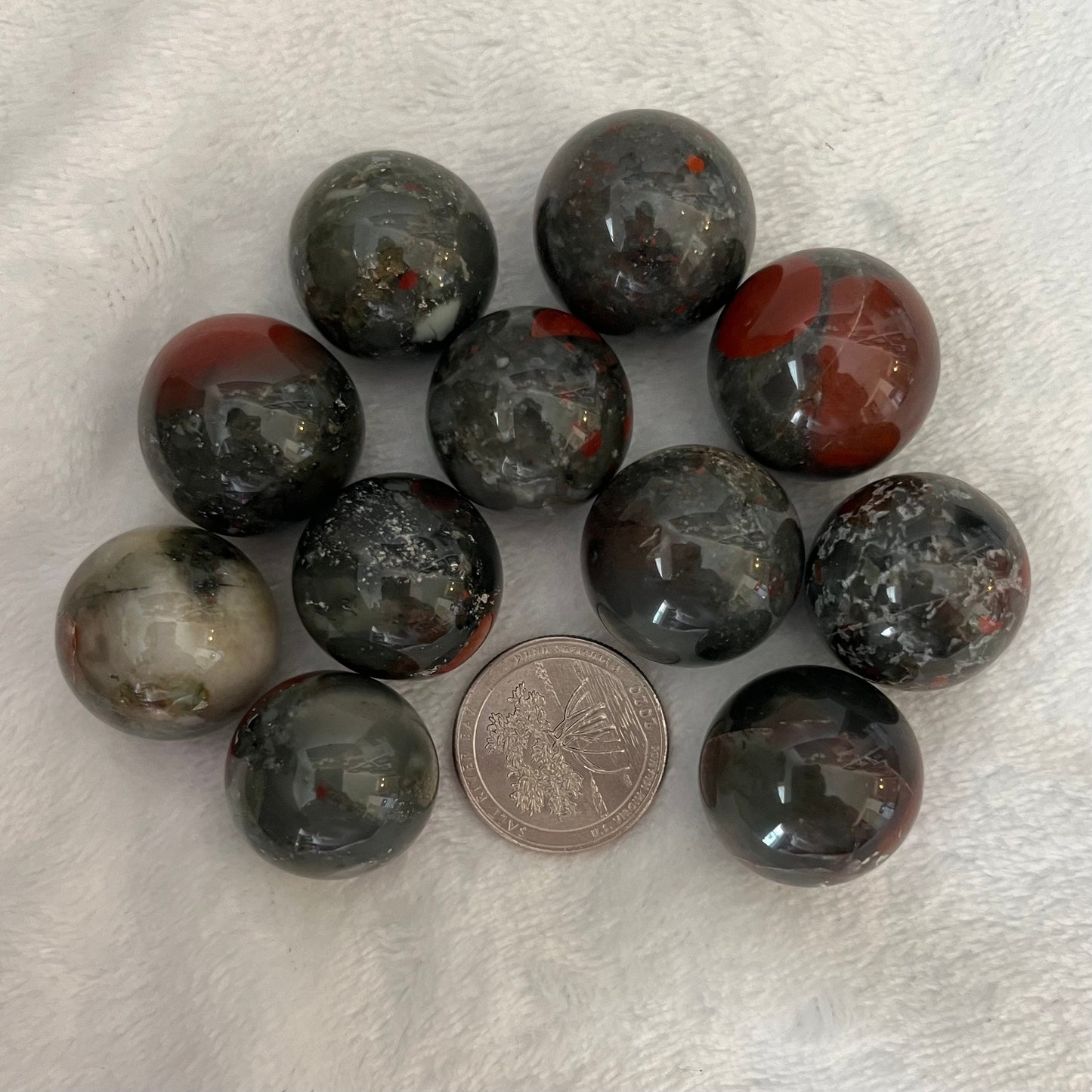 African Blood Agate Sphere (Approx. 7/8”-1”) 0416