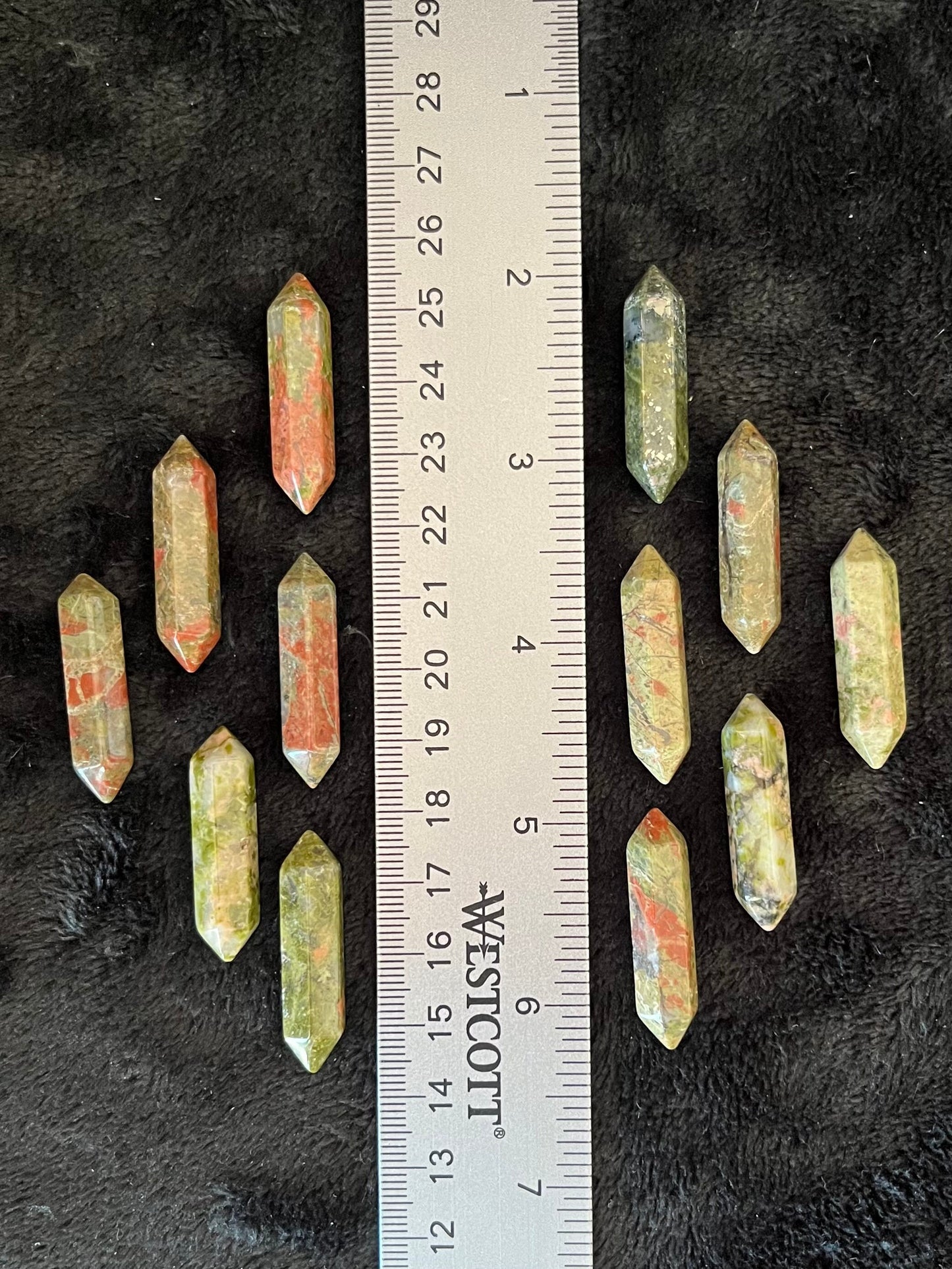 Unakite Jasper Double Point (Approx. 1 1/8”) T-0010