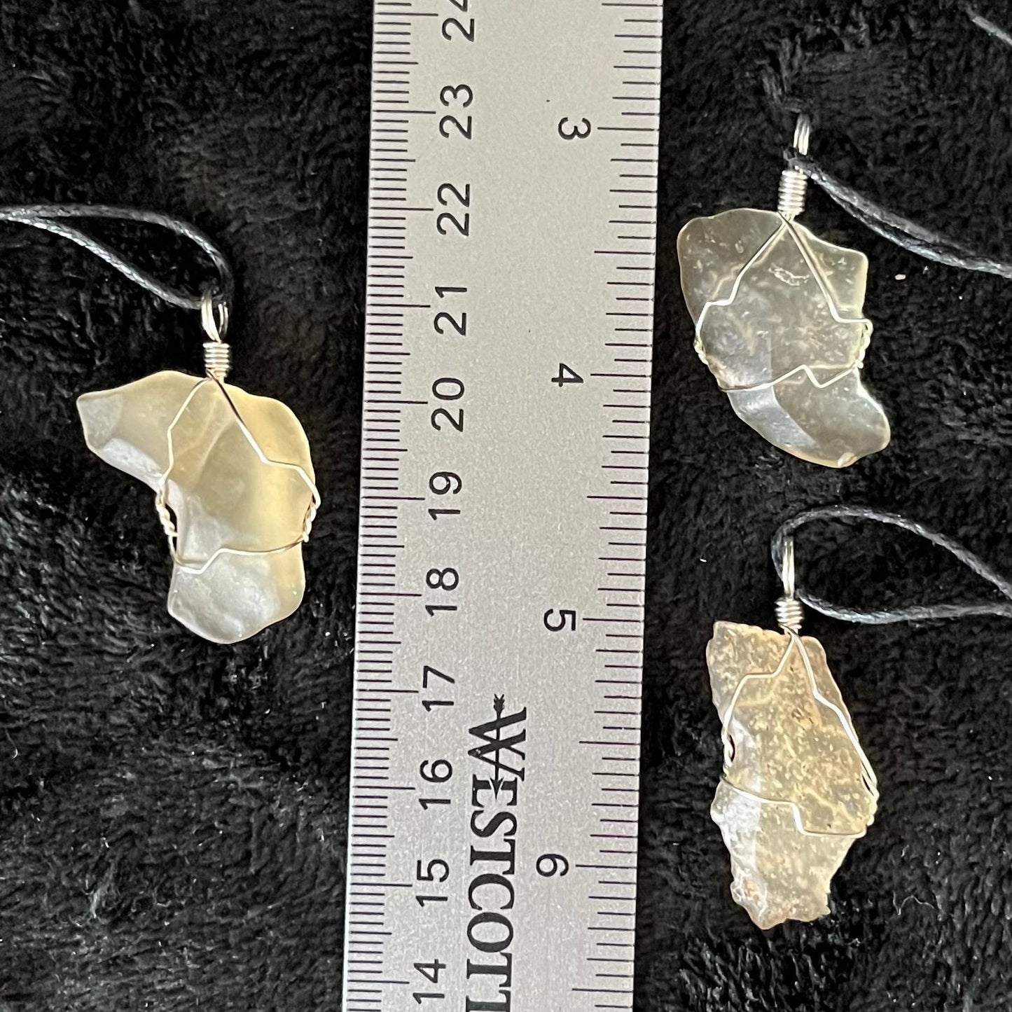 Libyan Desert Glass Wire Wrapped Necklace 1155