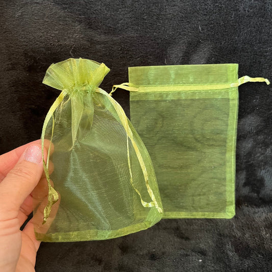 Moss Green Organza Bag (Approx. 4” x 6") BAG-0102