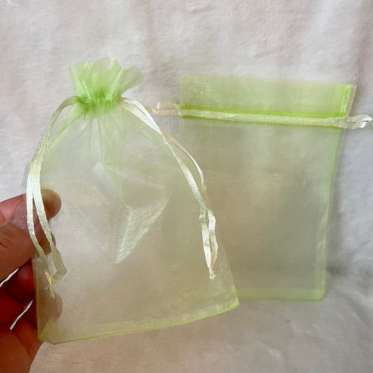 Lime Green Organza Bag (Approx. 4” x 6") BAG-0109