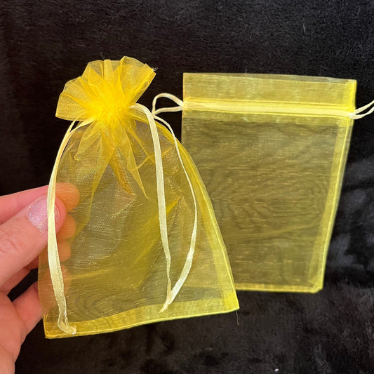 Yellow Organza Bag (Approx. 4” x 6") BAG-0101