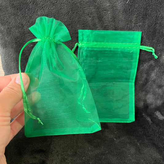 Green Organza Bag (Approx. 4” x 6") BAG-0103
