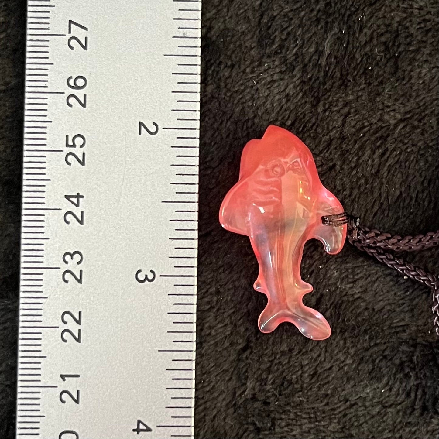 Cherry Quartz Shark Necklace NCK-2724