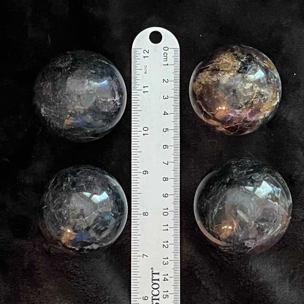 Garnet in Arfvedsonite Spheres, 1 Pound Lot (Approx. 50-65mm) WB-0005