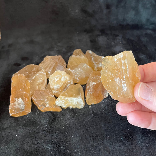 Honey Calcite Raw, (Approx. 1 1/2”-2”)  1 Pound WR-0002