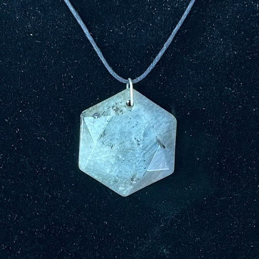 Labradorite Hexagon Necklace WN-0039