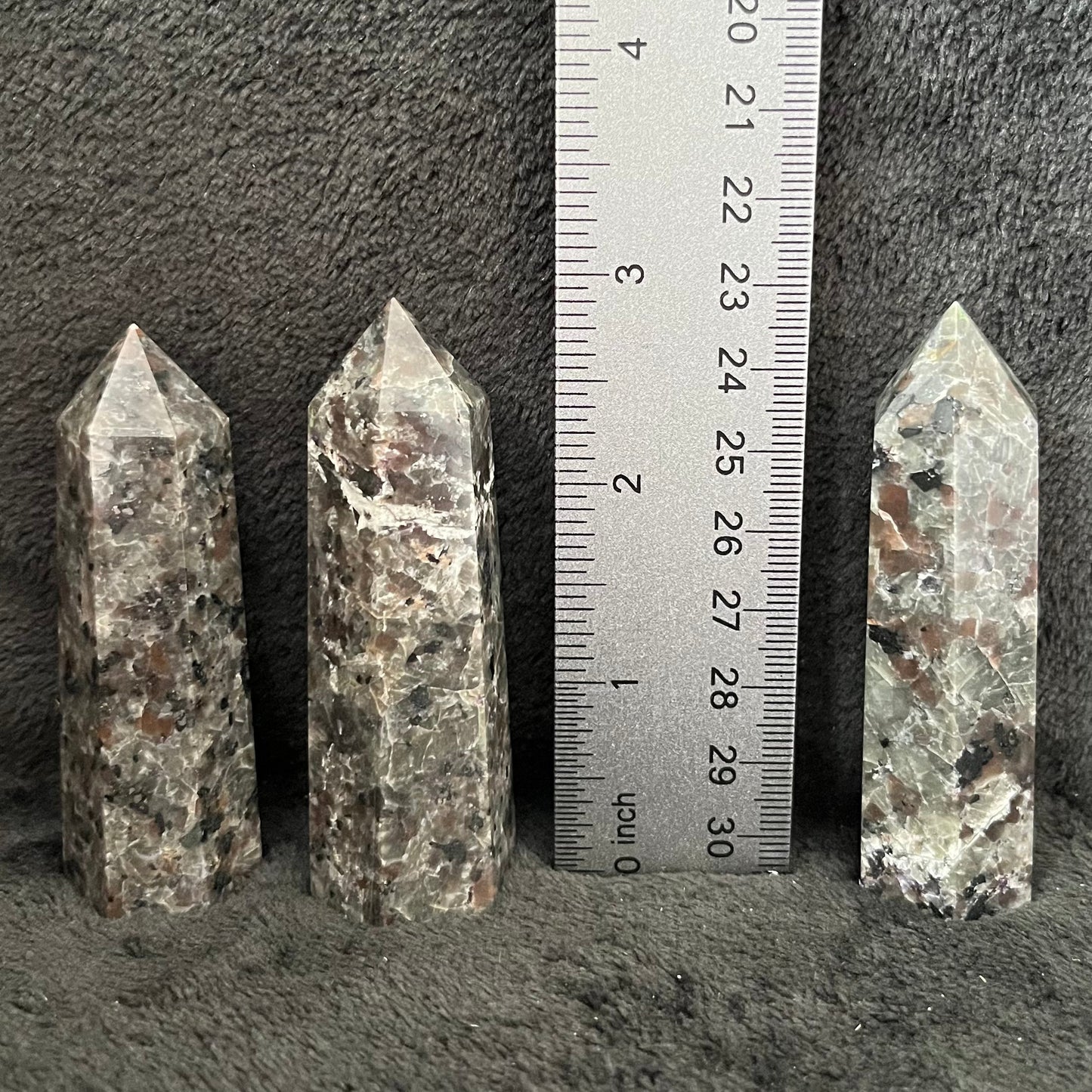 Yooperlite Obelisk (Fireworks Stone), package of 3, WO-0025 (Approx. 2 1/2" - 3" ea.)