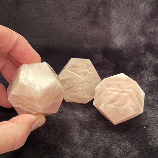 Rose Quartz Dodecahedron (Approx. 45mm-55mm) 1483