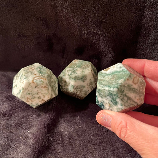 Tree Agate Dodecahedron (Approx. 45mm-55mm) 1487