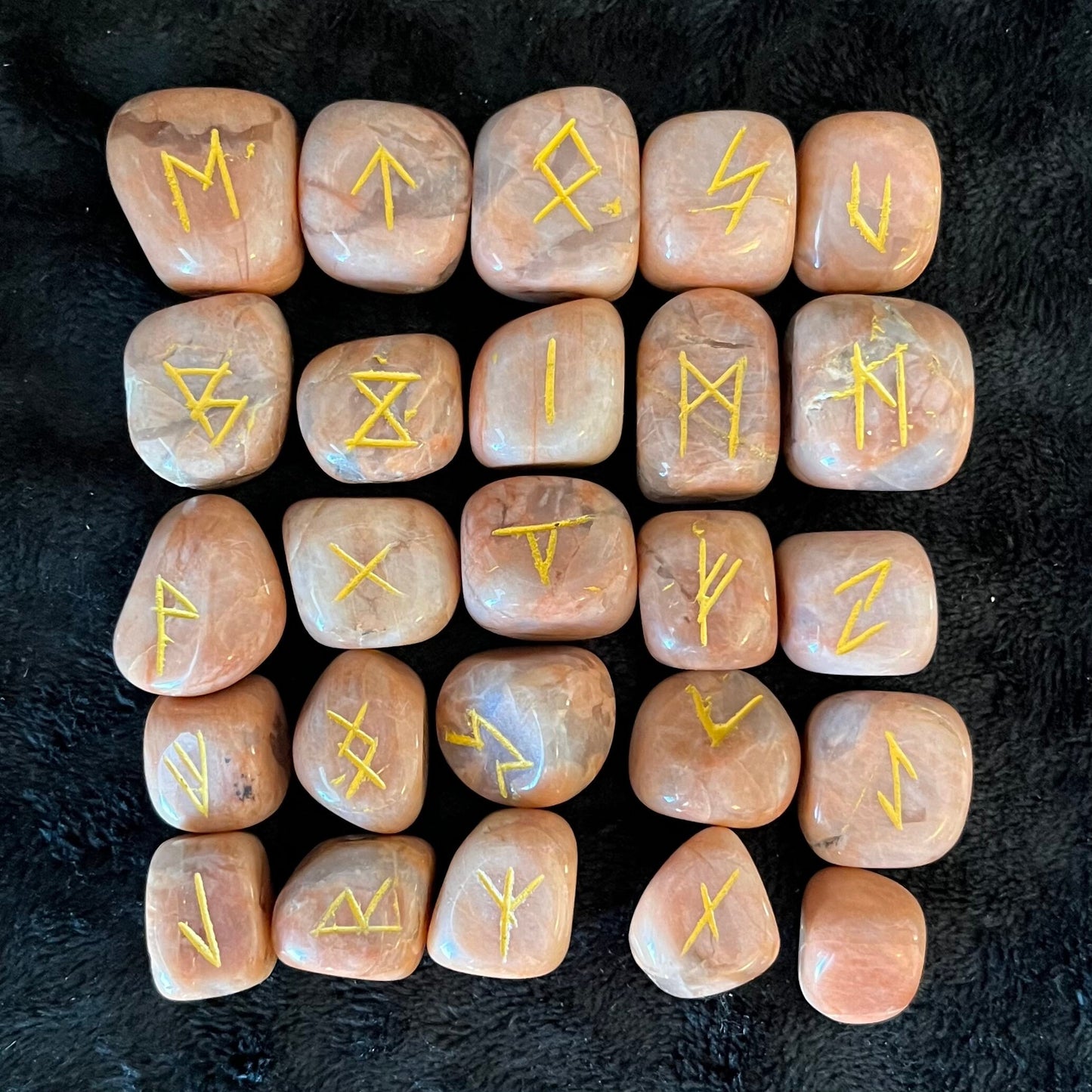 Peach Moonstone 25 Piece Rune Set KIT-0040
