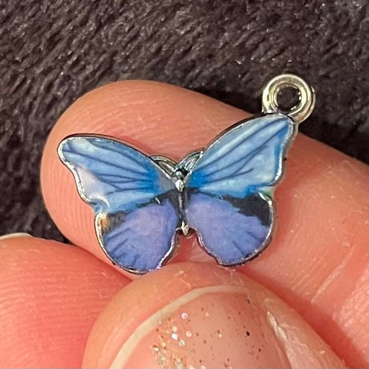Indigo Butterfly Charm (Approx. 3/4”) 0328