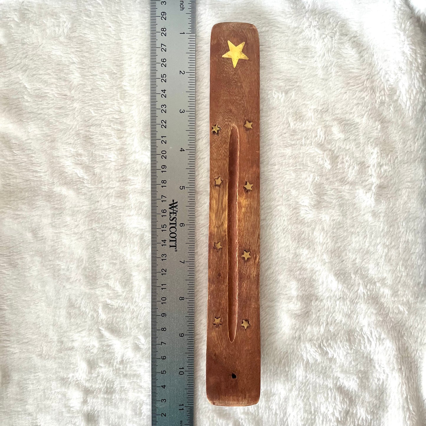 Wooden Incense Tray, Gold Star 1644