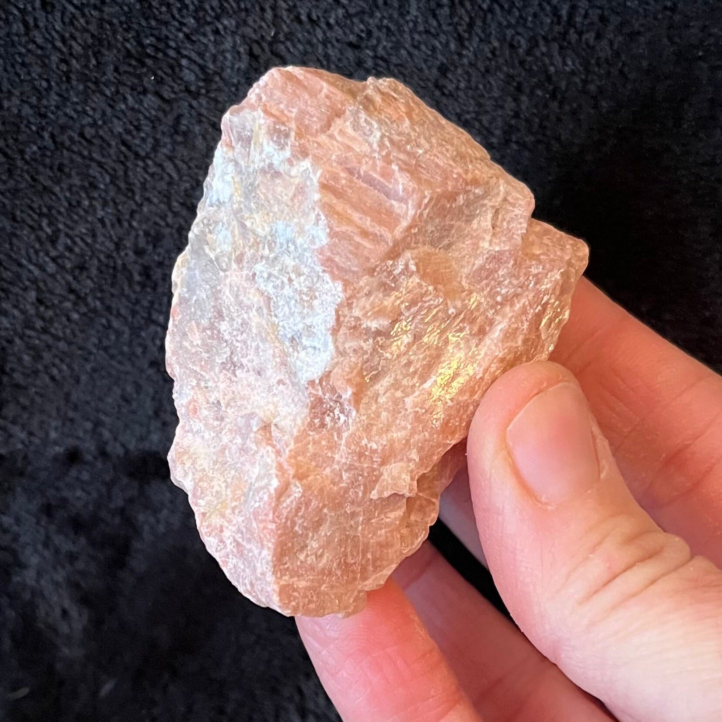 Peach Moonstone Raw Chunk (Approx. 1 3/4” - 2 3/4”) 1246