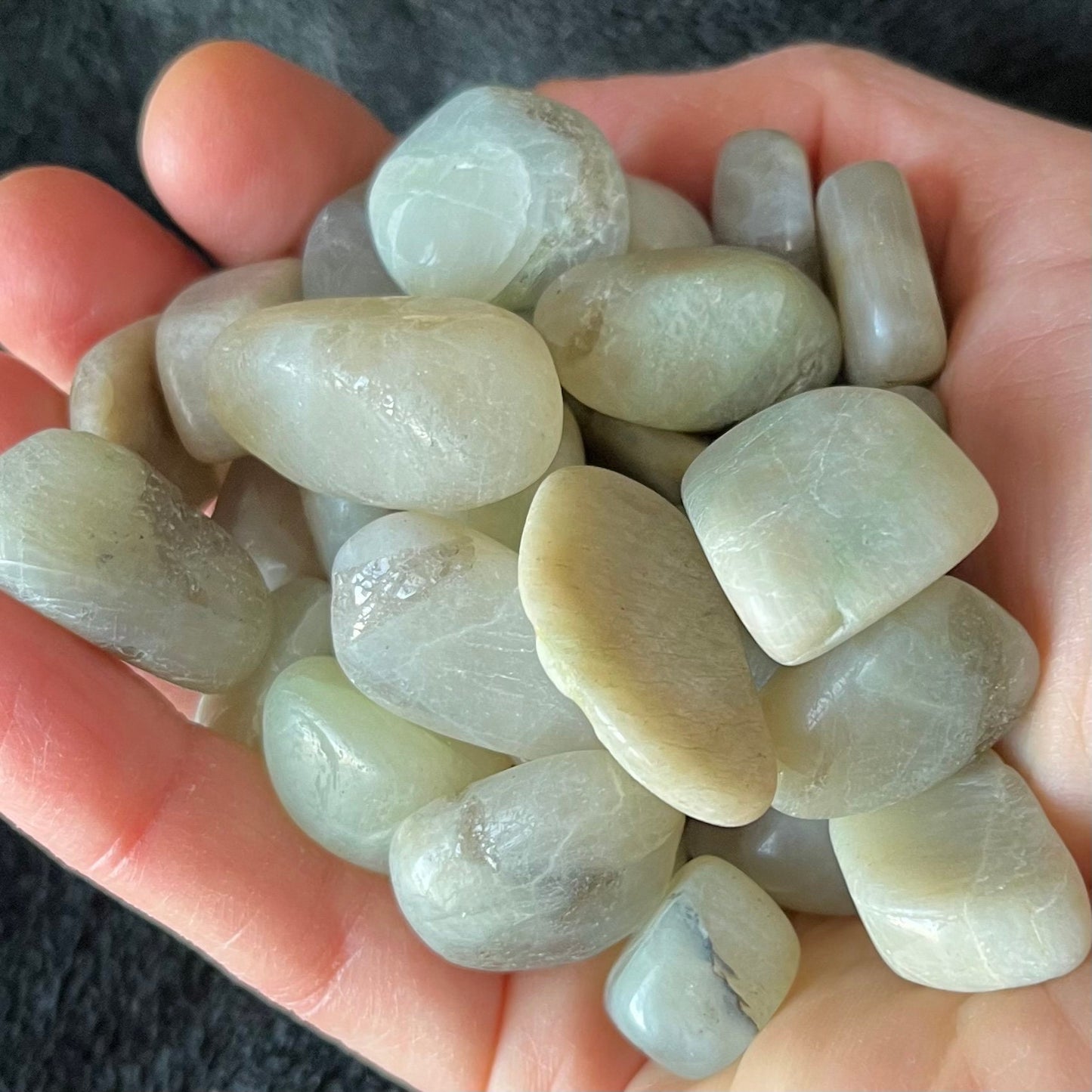 Grey Moonstone Tumbled Stone (Approx. 5/8” - 1”) 1521