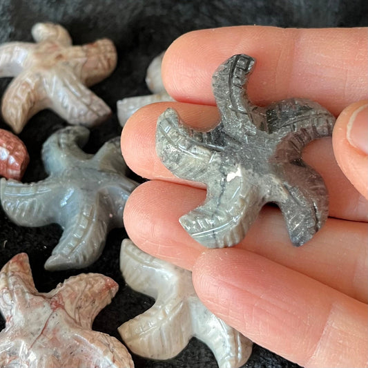 Starfish Carved Soapstone Figurine (Approx. 1 1/2”) 0236