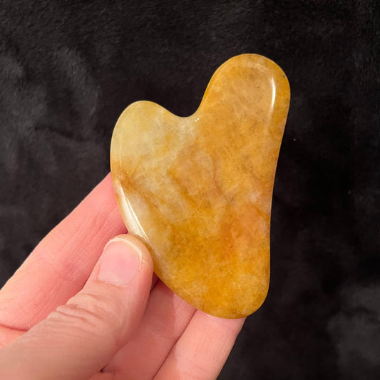 Golden Healer Self Care Stone, Gua Sha 1034