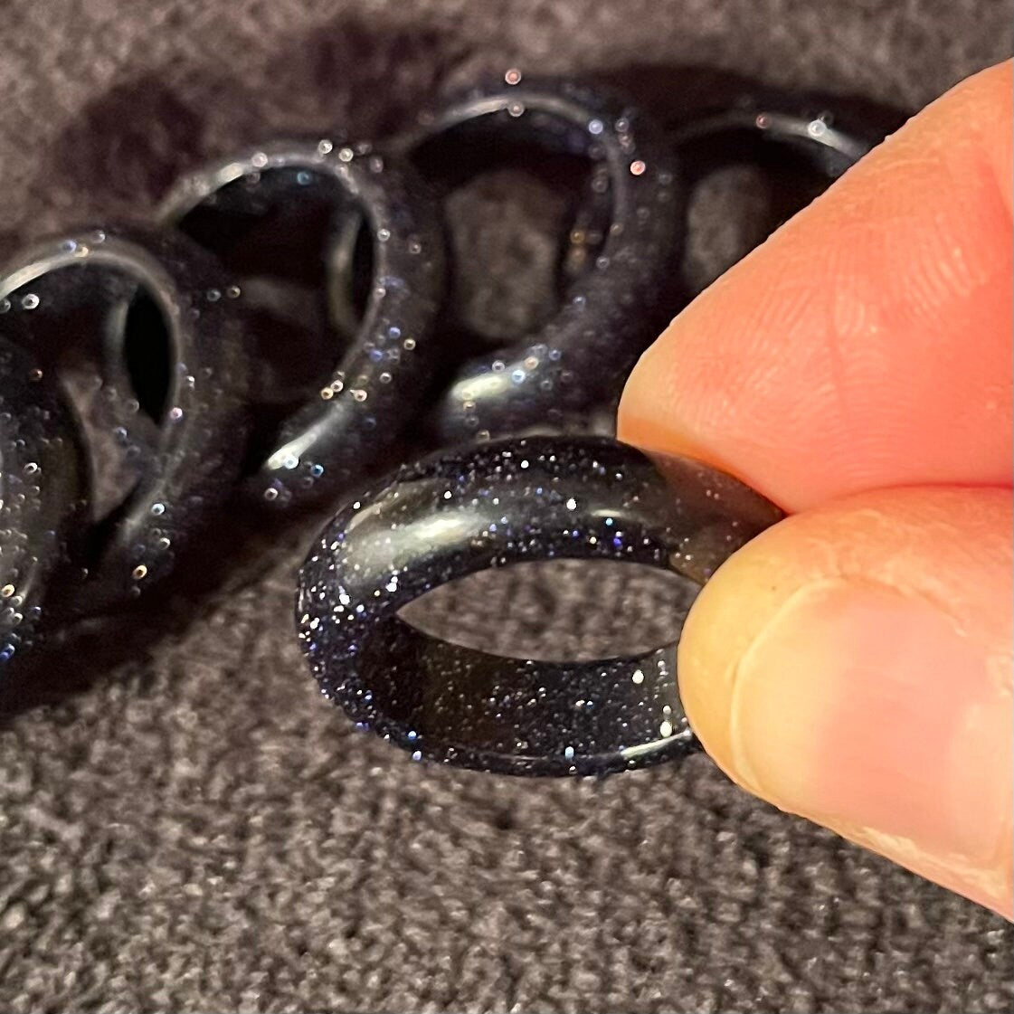 Blue 2025 goldstone ring