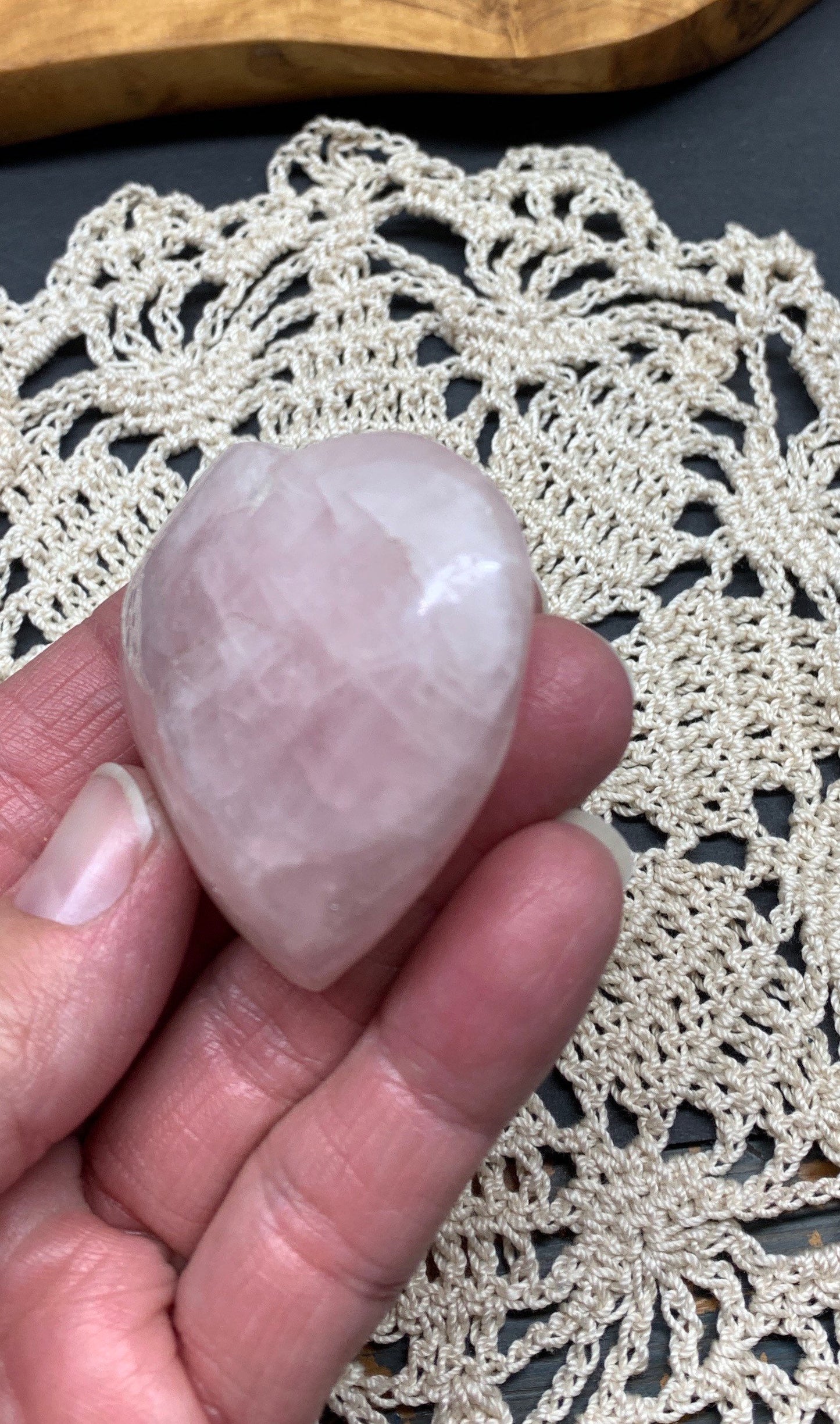 Rose Quartz Puffy Heart (Approx. 2 1/4” wide), Heart Healing, Love Stone Gift Item, Compassion HRT-0042