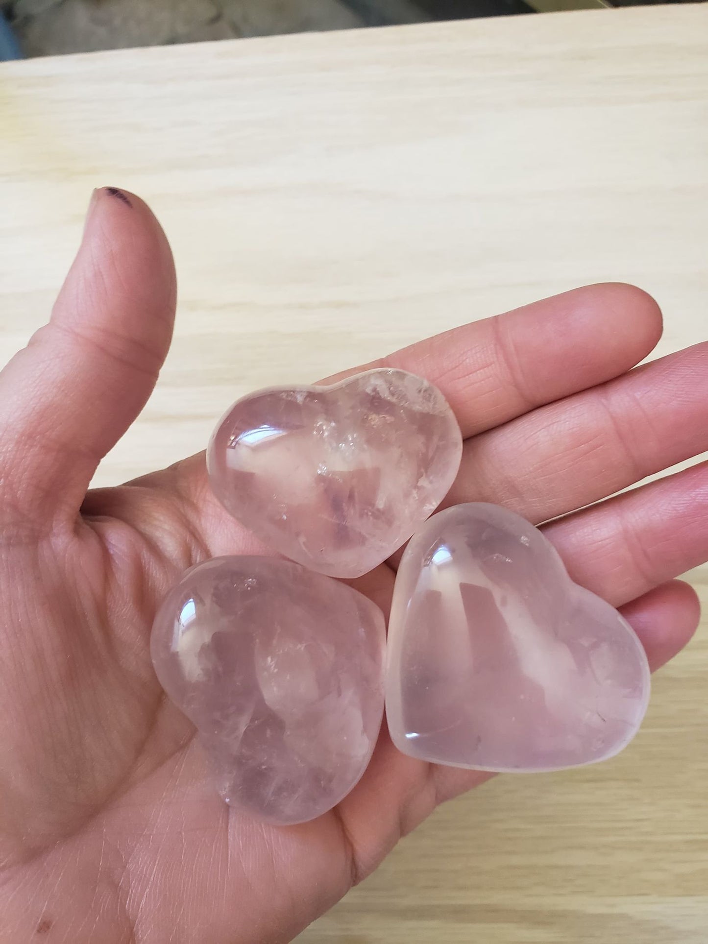 Rose Quartz Heart (Approx. 1 3/4" wide) HRT-003