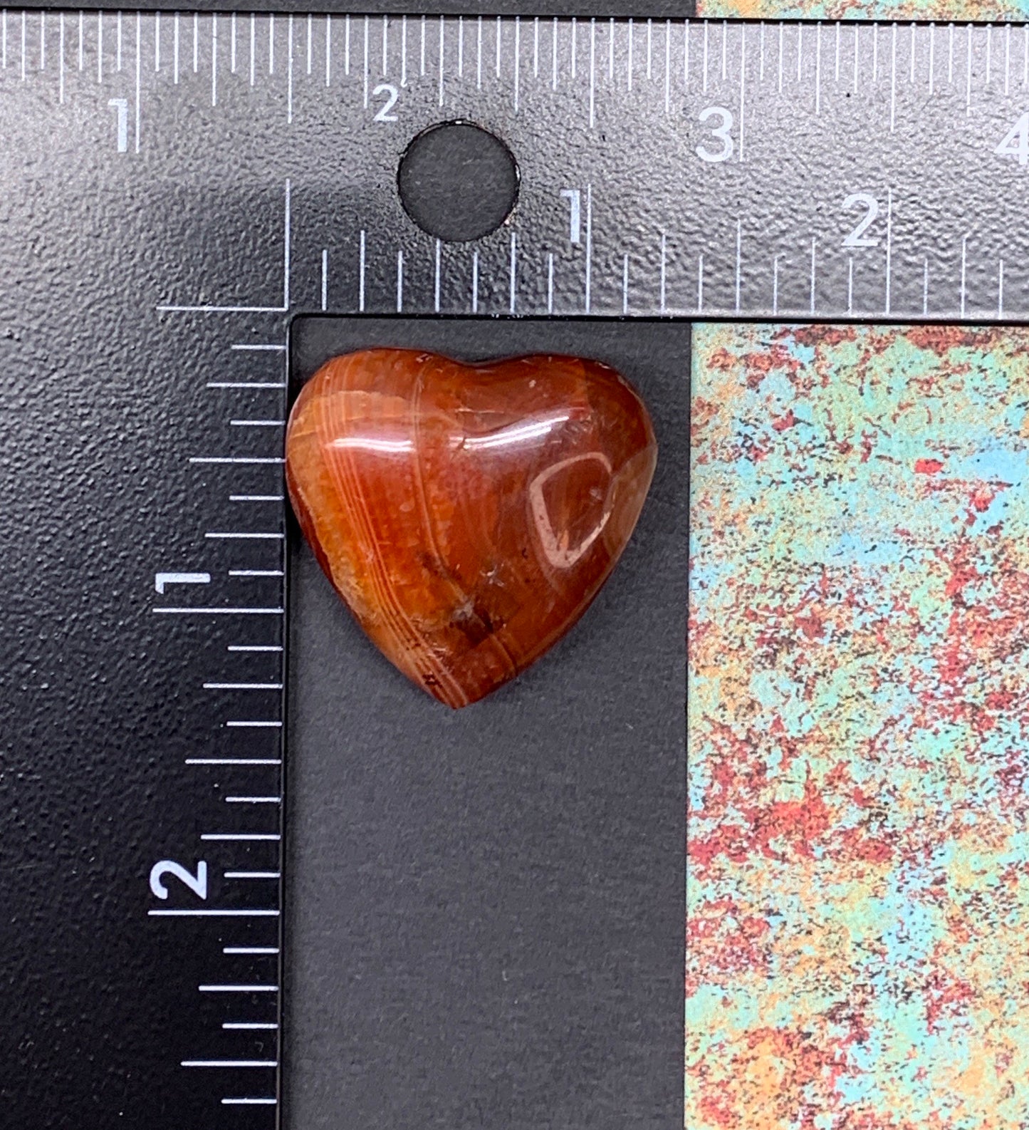 Carnelian Agate Quartz Puffy Heart, Beautiful, Polished, Creativity Stone, Passion, Manifesting Abundance (Approx. 1 1/4”)    HRT-0263