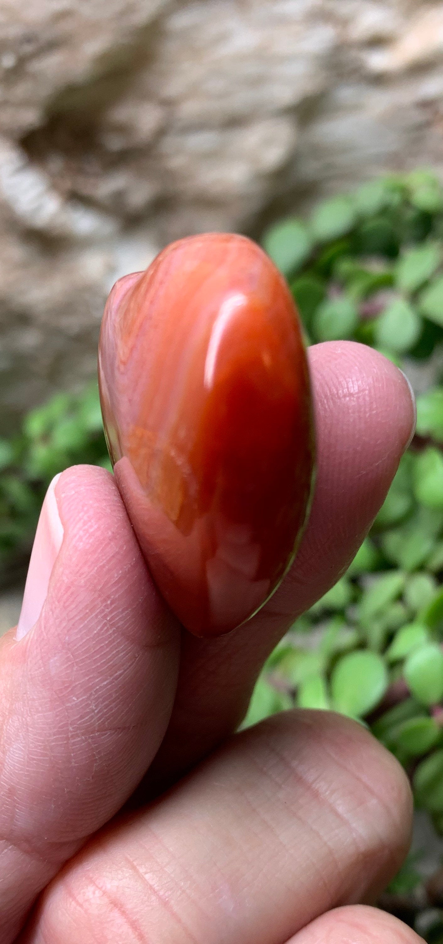 Carnelian Agate Quartz Puffy Heart, Beautiful, Polished, Creativity Stone, Passion, Manifesting Abundance (Approx. 1 1/2”)   HRT-0259