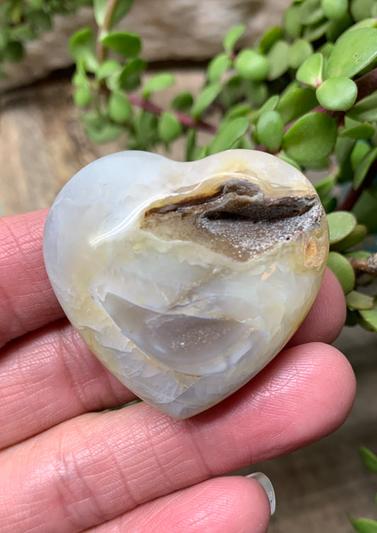 Carnelian Agate Quartz Puffy Heart, Beautiful, Polished, Creativity Stone, Passion, Manifesting Abundance (Approx. 1 1/2”) HRT-0256