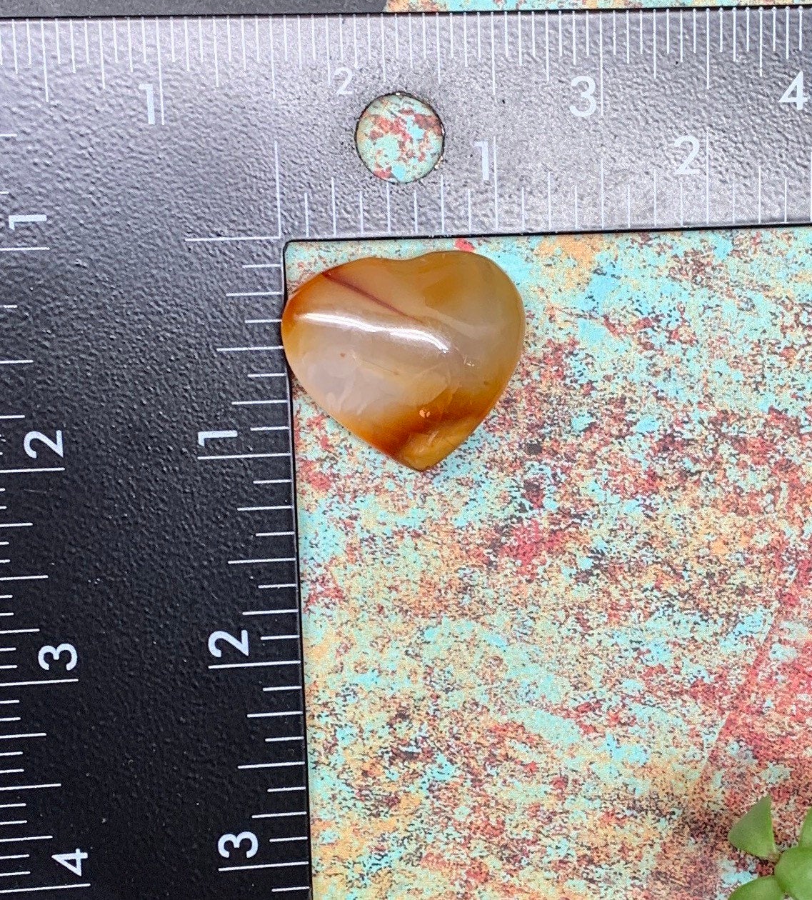 Carnelian Agate Quartz Puffy Heart, Beautiful, Polished, Creativity Stone, Passion, Manifesting Abundance (Approx. 1 1/4”) HRT-0240