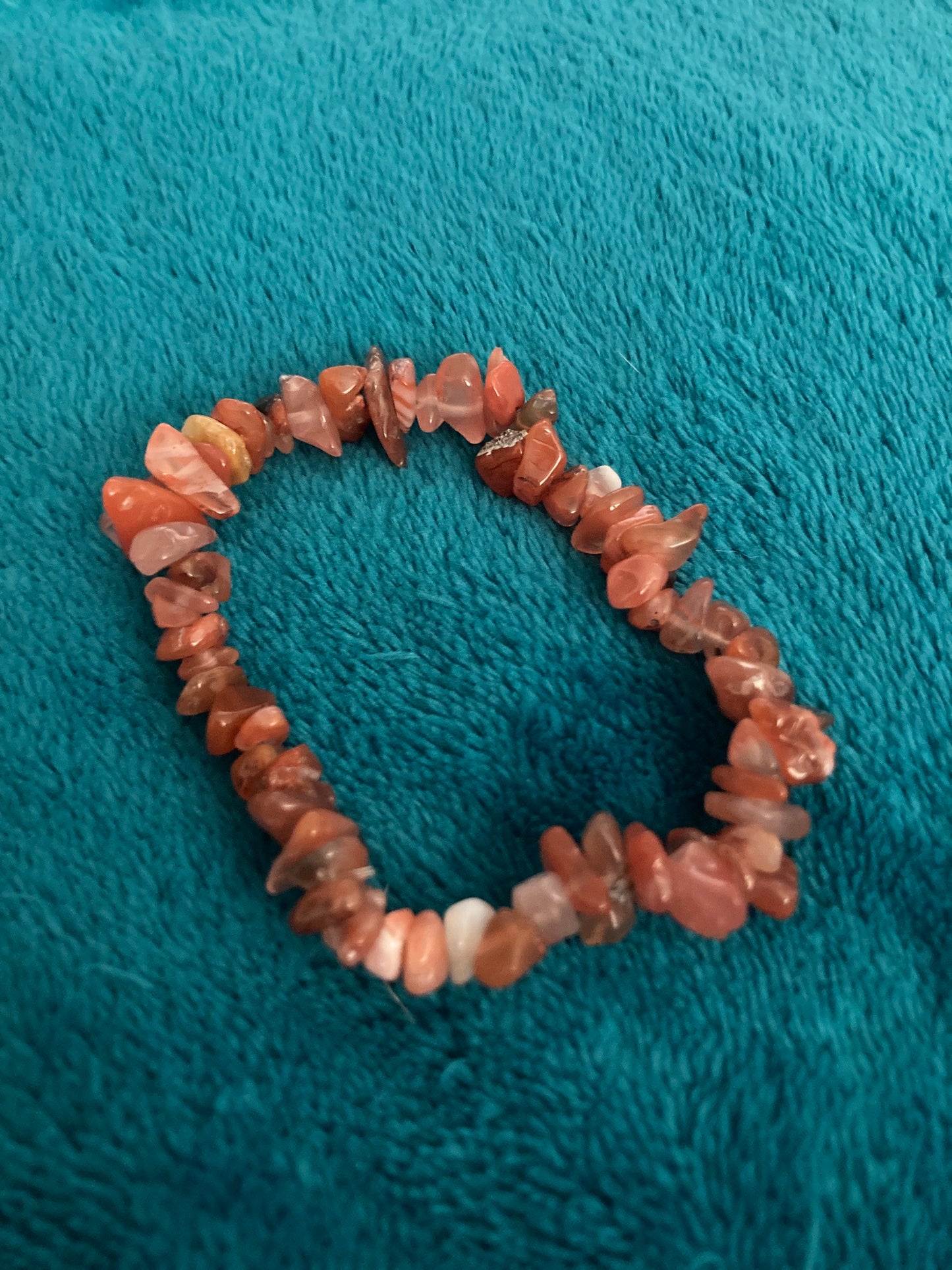 Carnelian Agate Chip Bracelet 1086