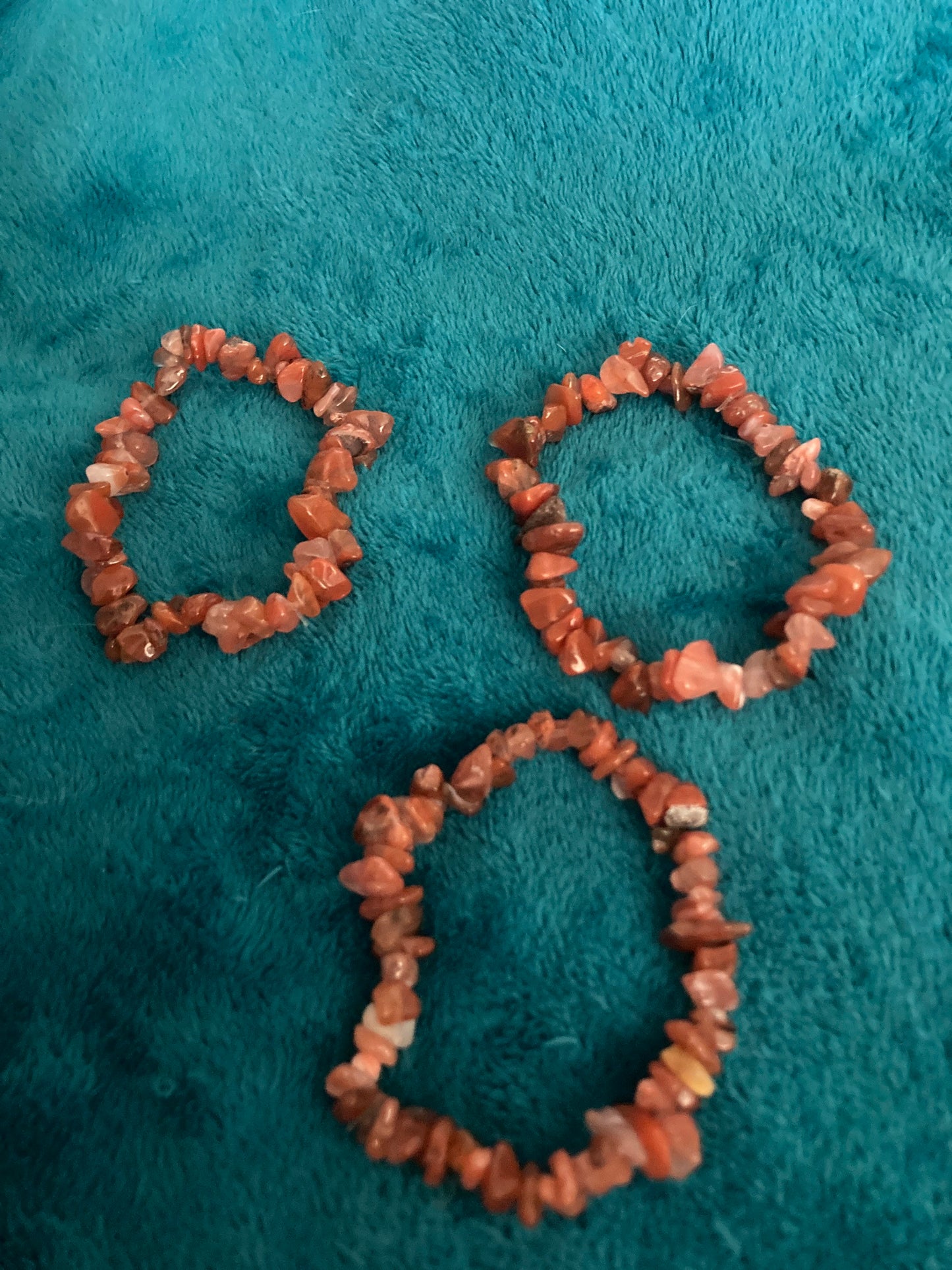 Carnelian Agate Chip Bracelet 1086