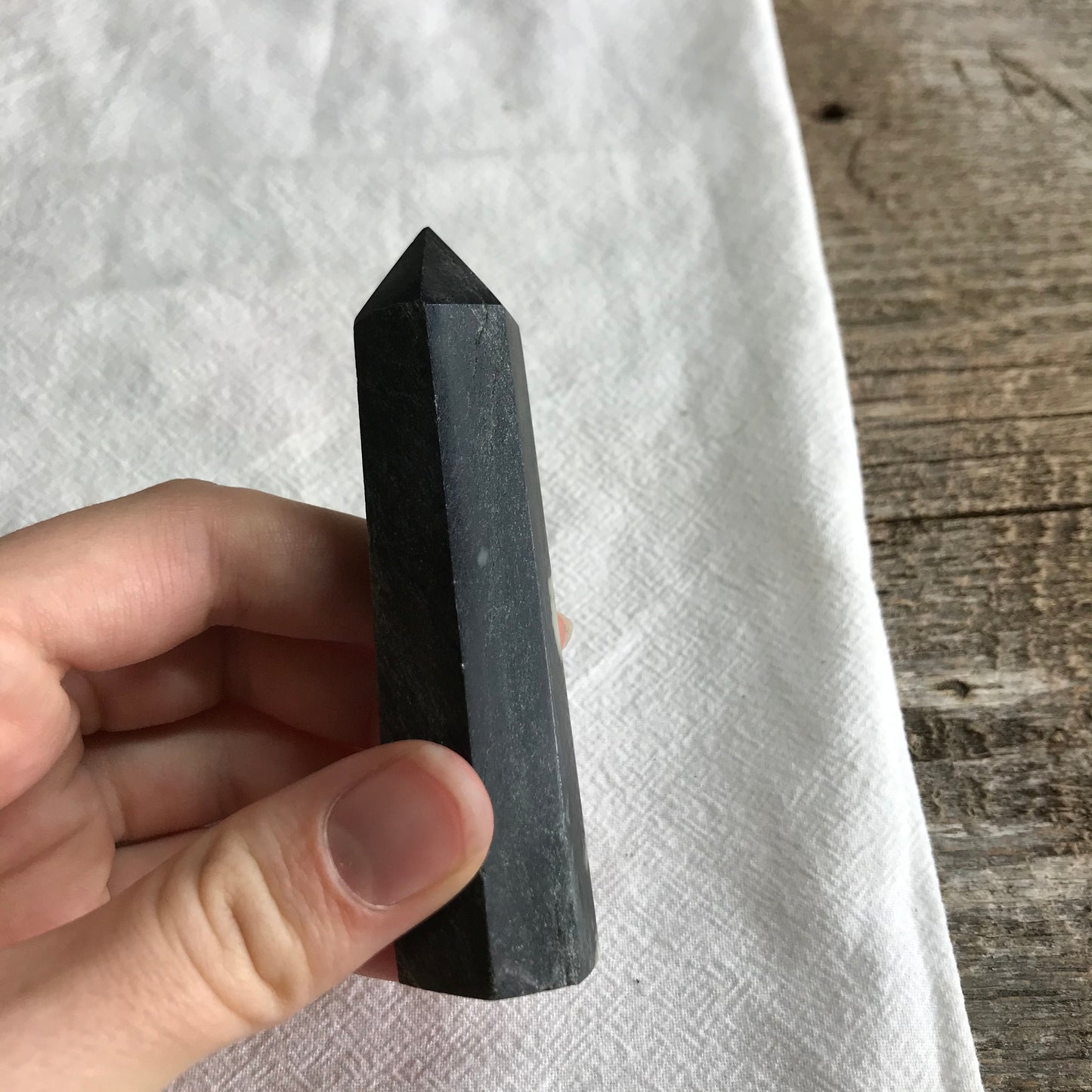Chrysanthemum Stone Obelisk, (Approx 3 1/3") Chrysanthemum Point, Supply for Crystal Grid, Home Decor or Crafts