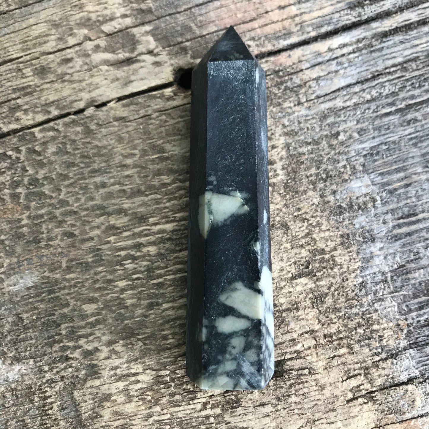 Chrysanthemum Stone Obelisk, (Approx 3 1/3") Chrysanthemum Point, Supply for Crystal Grid, Home Decor or Crafts