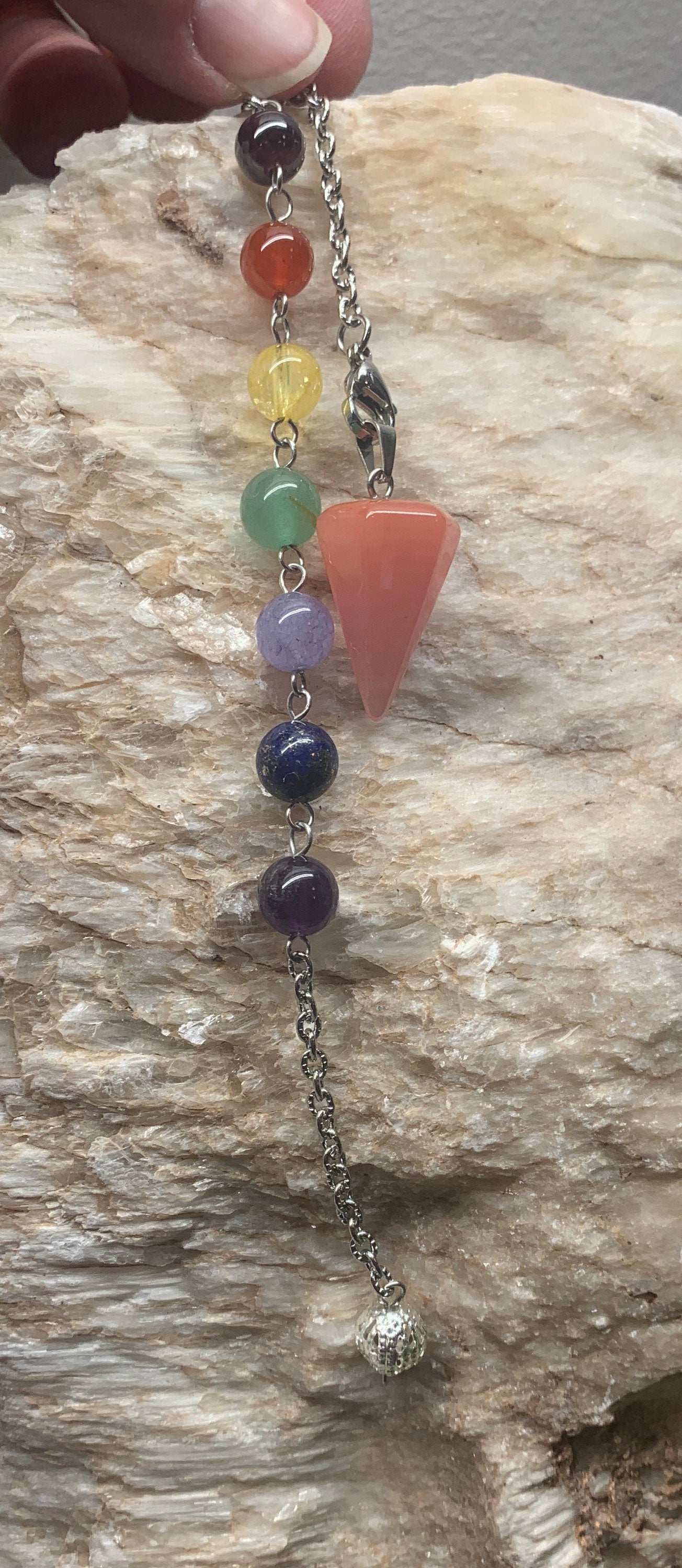 Cherry Quartz Pendulum PND-0050