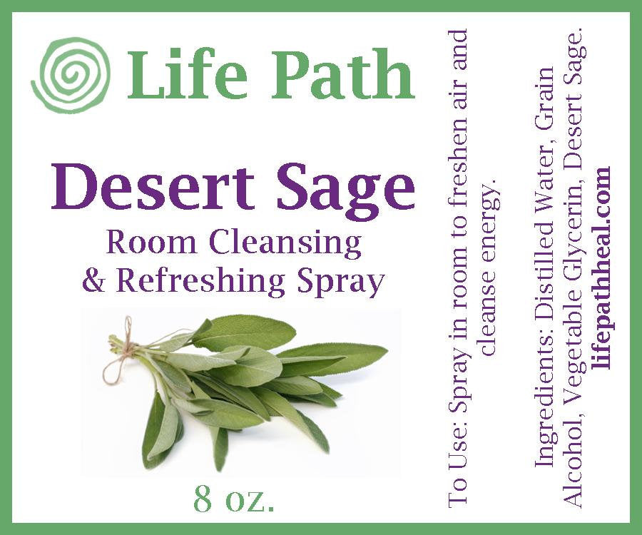 2 oz. Desert Sage Room Refreshing Spray, Wildcrafted, handmade BAH-0005-A