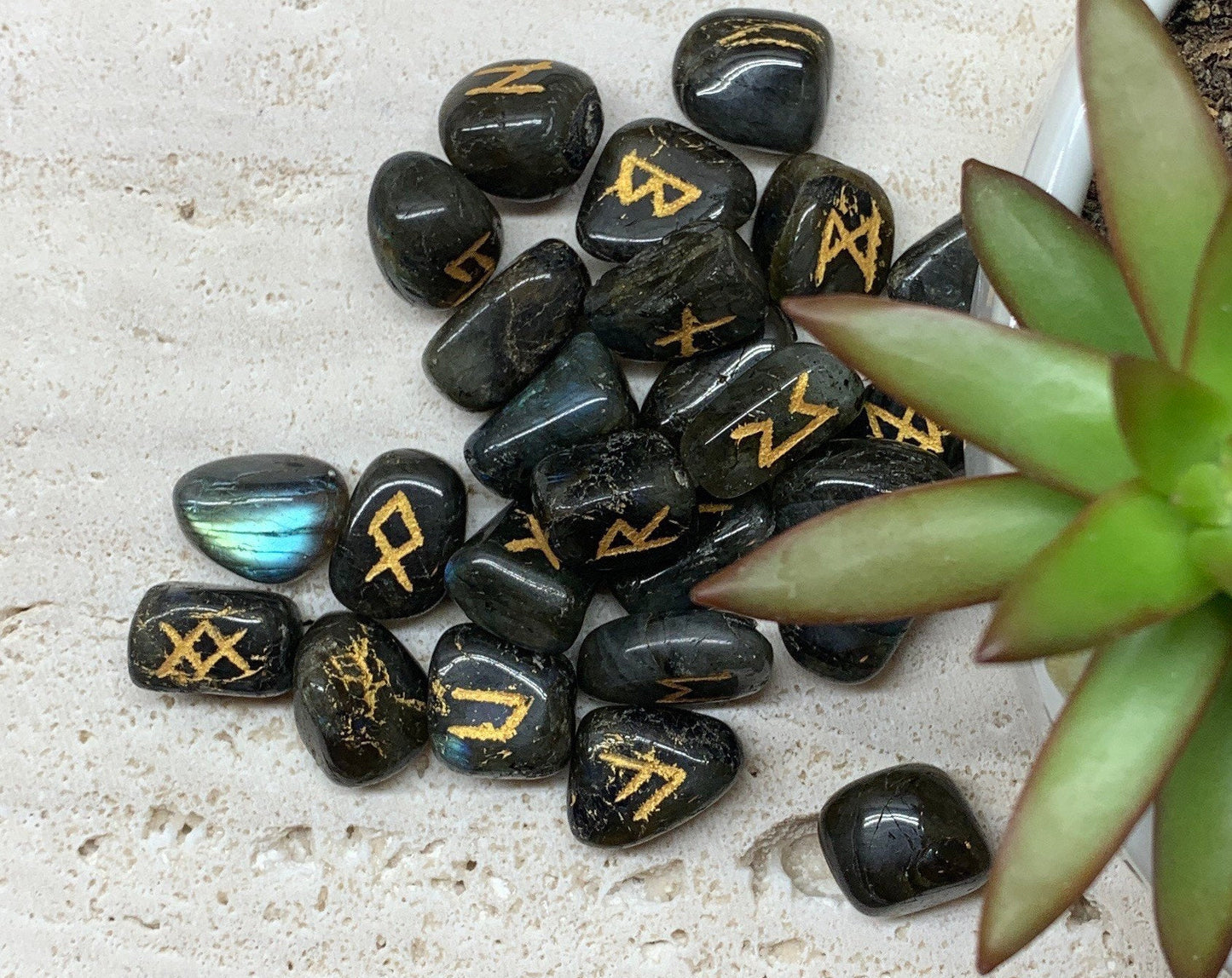 25 Piece Labradorite Rune Set  KIT-0010