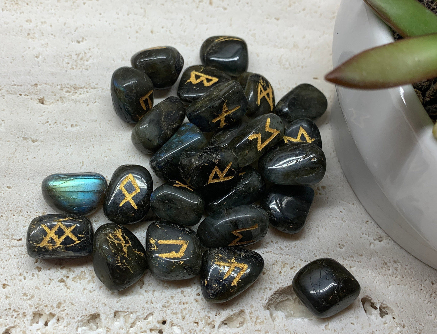 25 Piece Labradorite Rune Set  KIT-0010