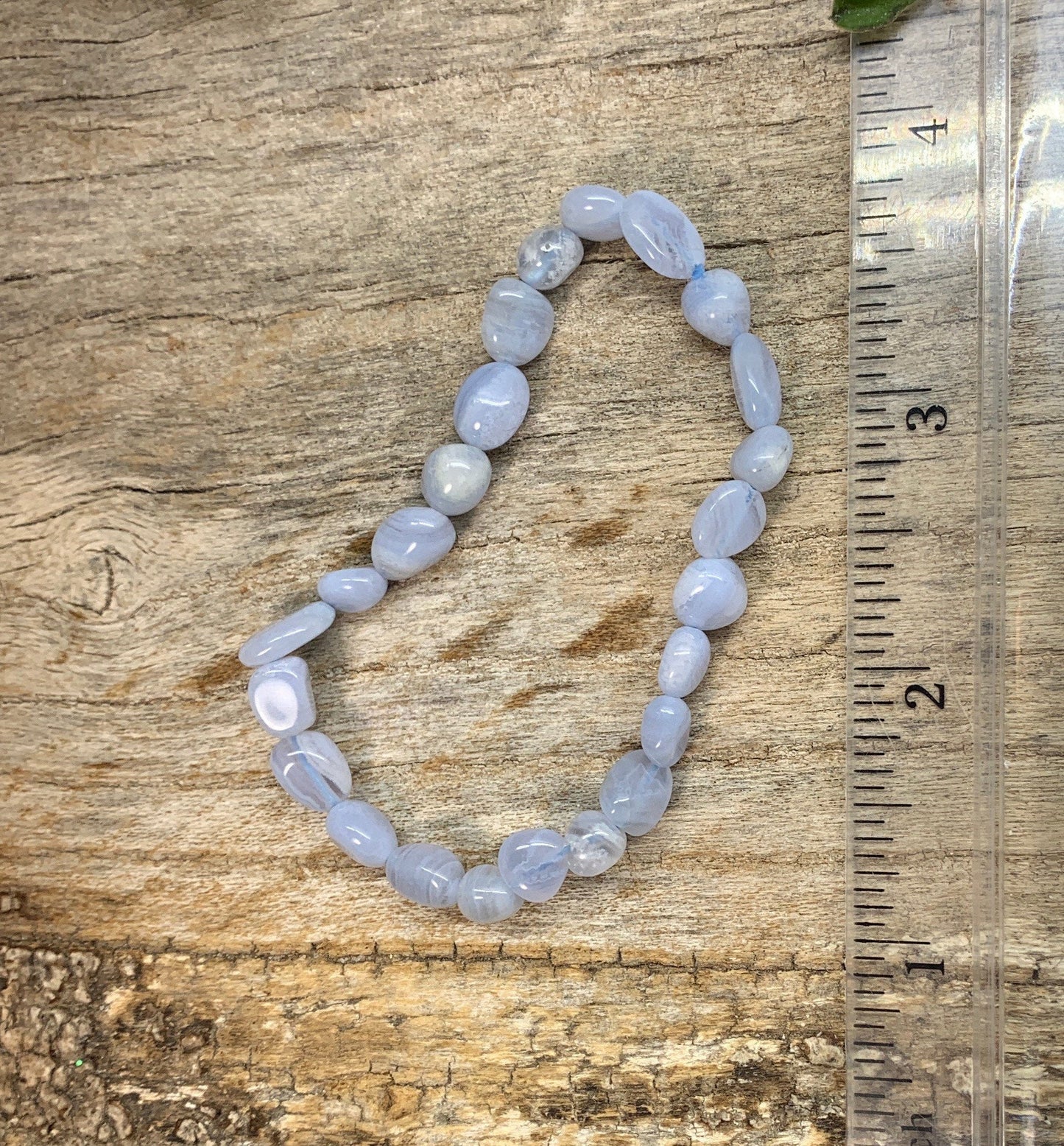 Blue Lace Agate Pebble Bracelet BRC-0078