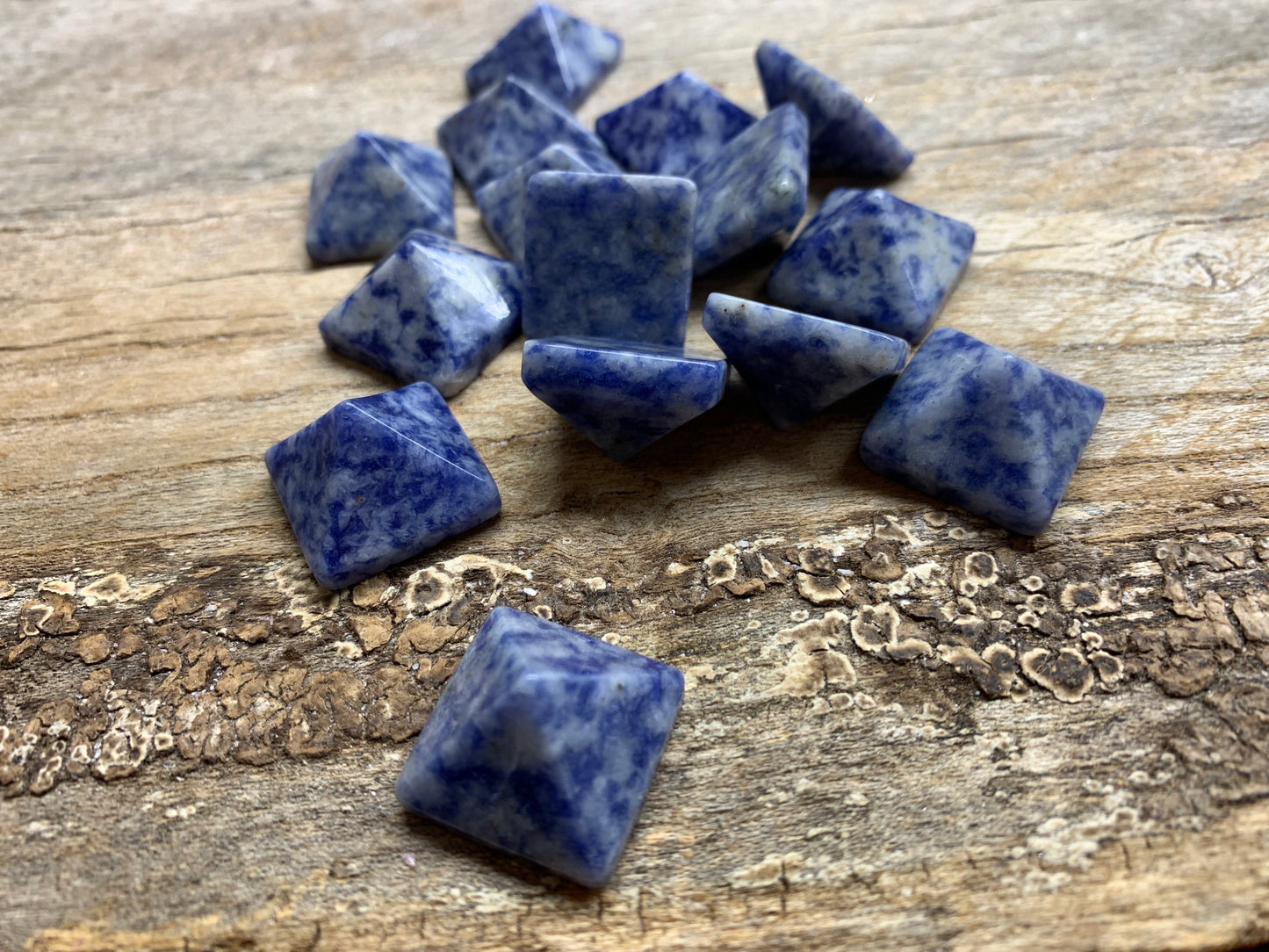 Sodalite Pyramid (Approx. 3/4” x 3/4" x 5/8") 0242