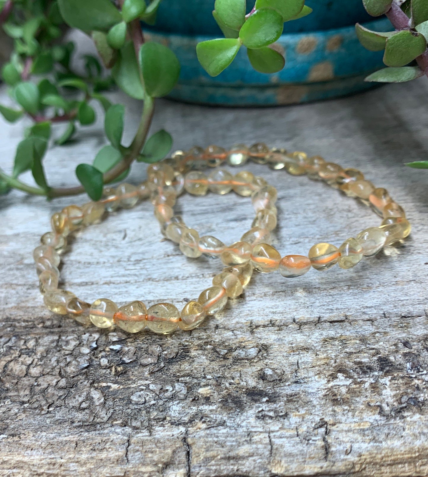 Citrine Pebble Bracelet, beautiful, stone for abundance BRC-0071