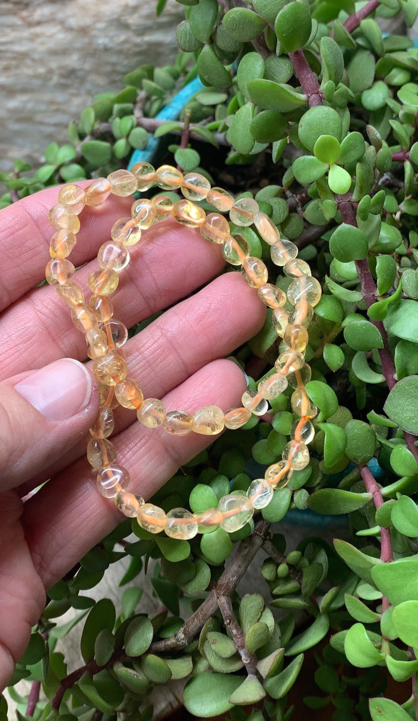 Citrine Pebble Bracelet, beautiful, stone for abundance BRC-0071