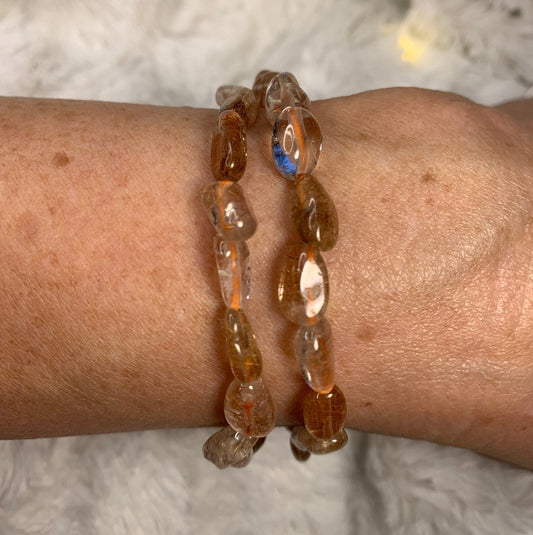 Sunstone Pebble Bracelet 1114